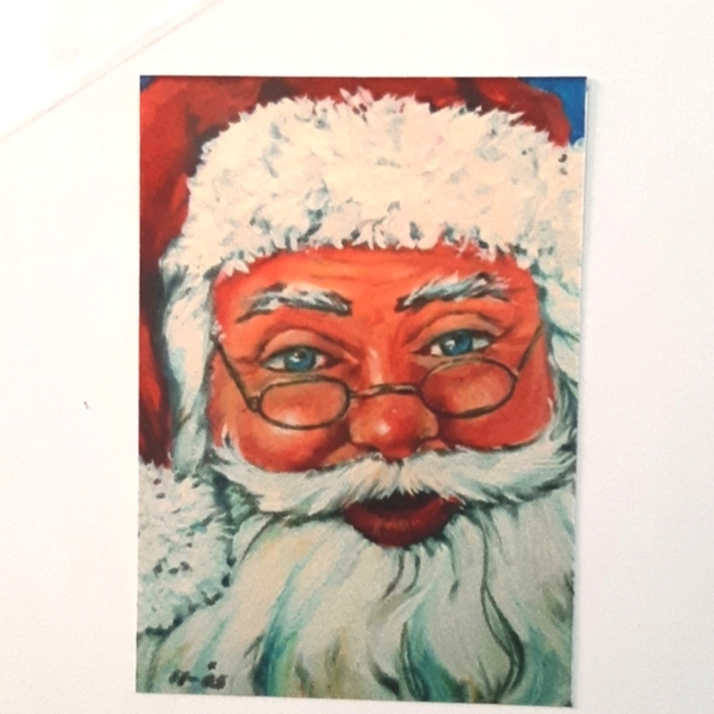 "Santa Claus" Aceo Mini Art Print By Vicki L. Kemp